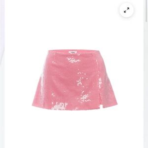 Candy Pink Sequin Mini Skirt
